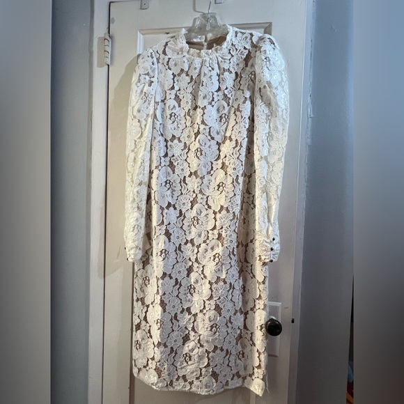 Wayf Emma Midi Lace Dress M - Picture 8 of 10
